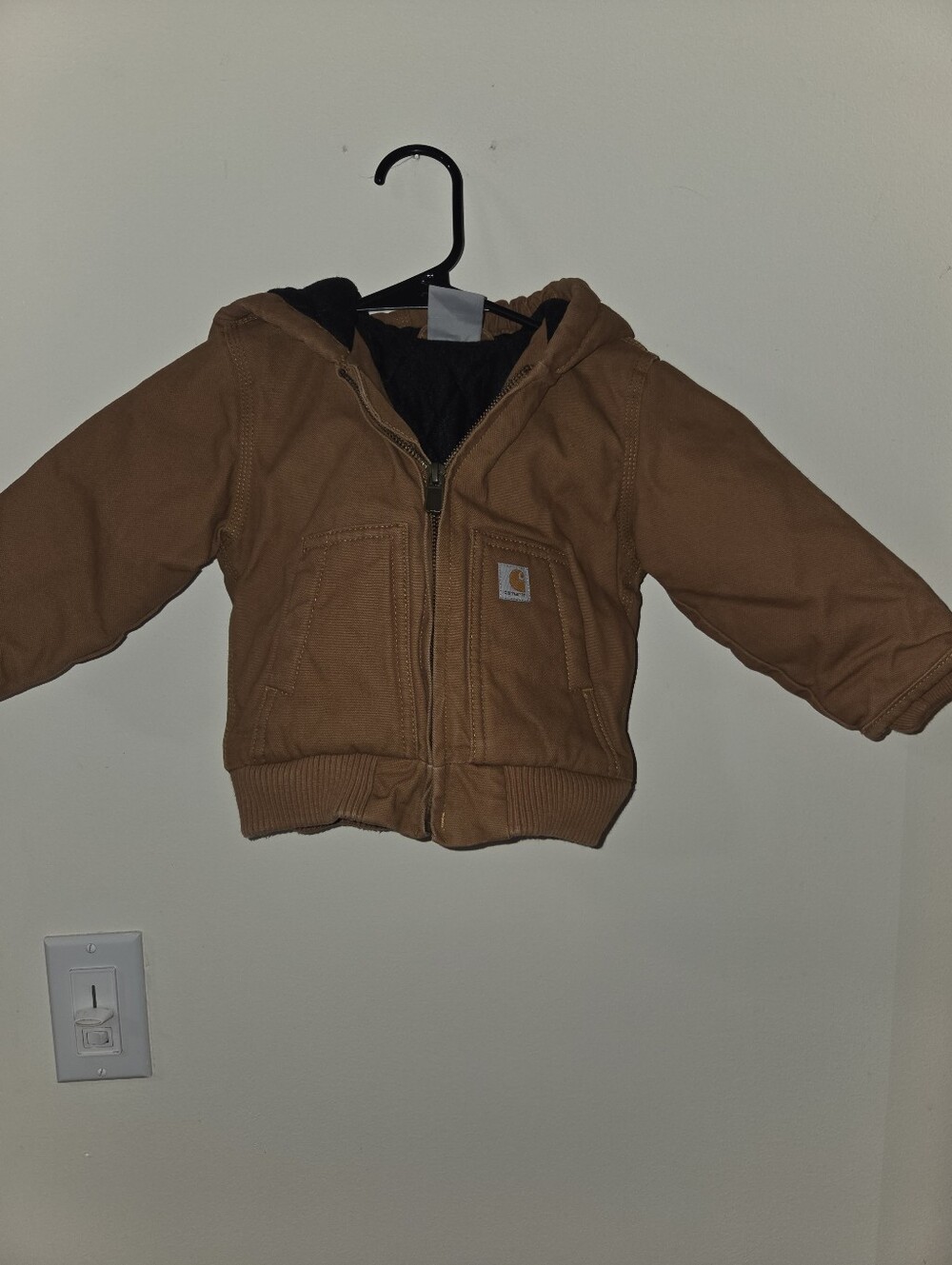 Carhartt Kids Brown Hooded Zip Front Jacket